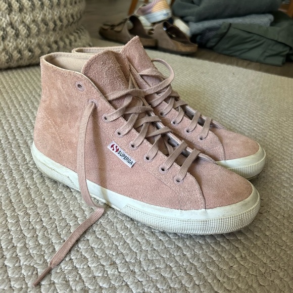 Superga High Top Pink Suede - Womens 8